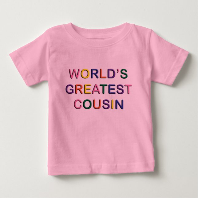 World Greatest Cousin Rosa Infant T-shirt (Framsida)