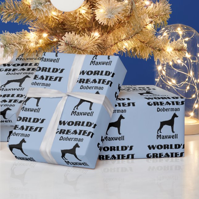 World Greatest Doberman Hund Wrapping Papper Presentpapper (Helgdagar)