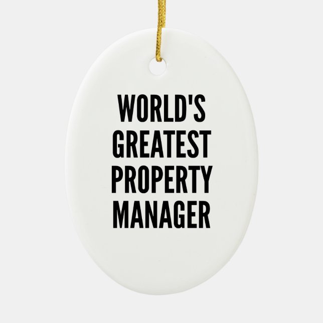 World Greatest Egendom Manager Julgransprydnad Keramik (Framsidan)