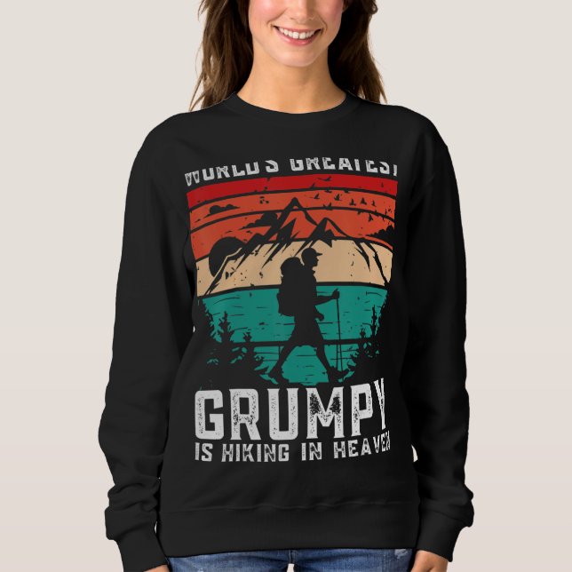 World Greatest Grumpy Hiking in Heaven Family Memo T Shirt (Framsida)