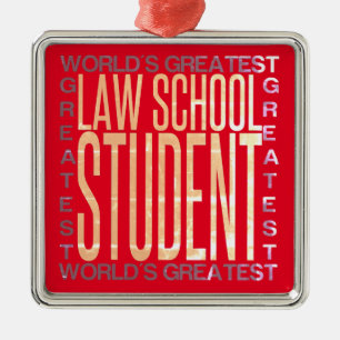 World Greatest Law School Student Julgransprydnad Metall