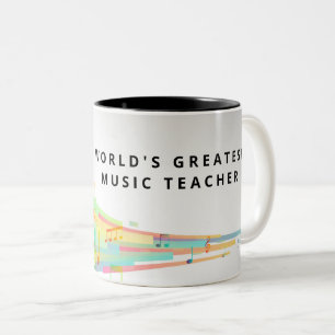 World Greatest Music Teacher Gift Två-Tonad Mugg
