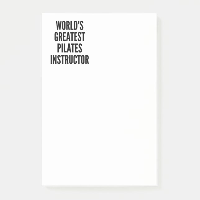 World Greatest Pilates Instructor Post-it Block (Framsida)
