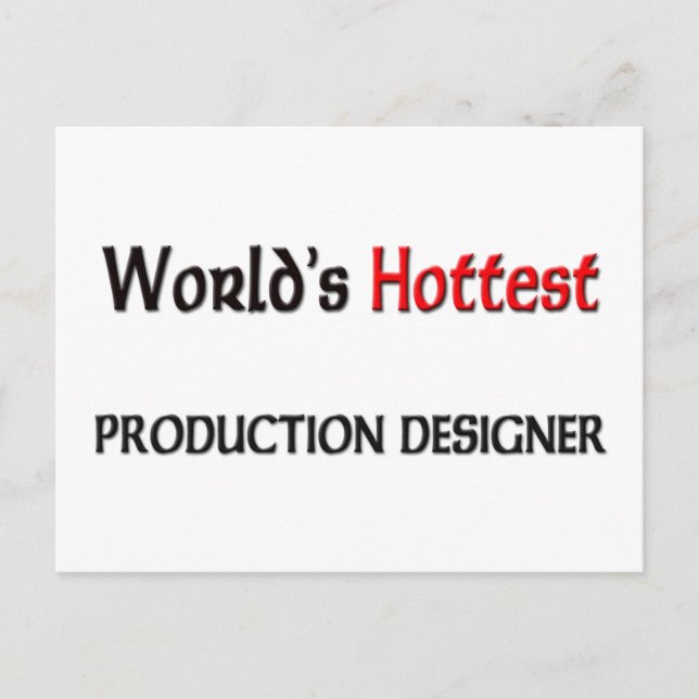 World Hottest Production Designer Vykort (Framsida)