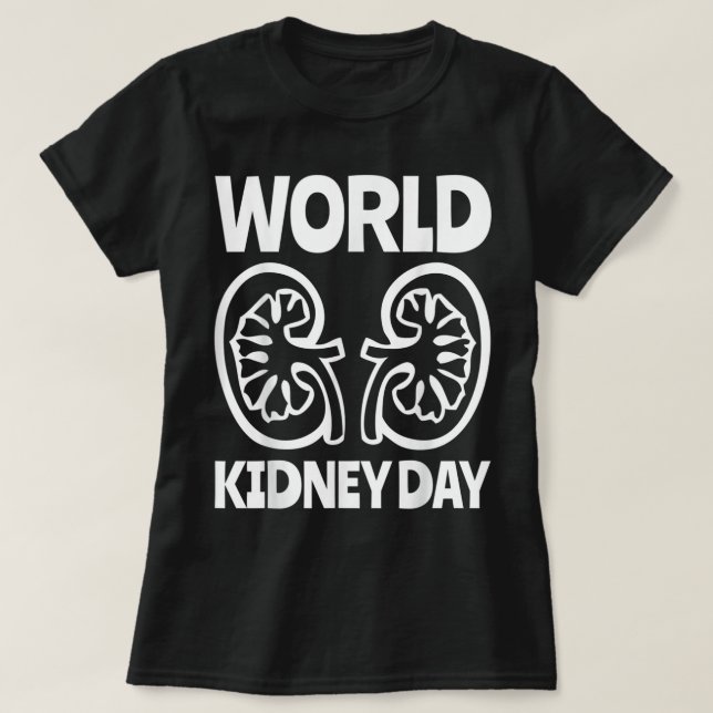 World Kidney Day Public Awareness T Shirt (Design framsida)