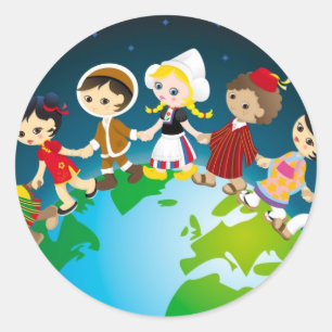 World kidz runt klistermärke