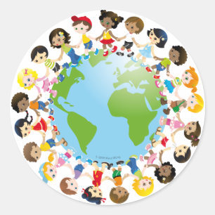 World kidz runt klistermärke