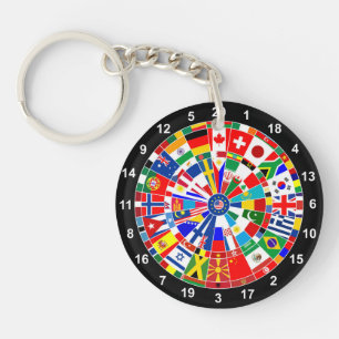 World land flagga darts board match-tjurar