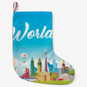 World Landmarks: Reseuppsättning Vintage Set Liten Julstrumpa