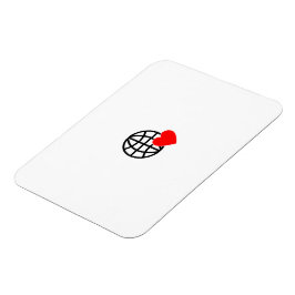 World Love Globe Icon | Heart Earth Summer Design Magnet