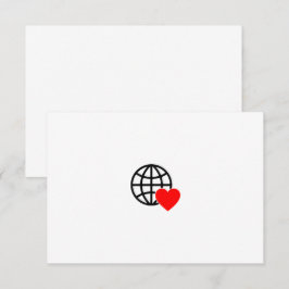 World Love Globe Icon | Heart Earth Summer Design Tack Kort