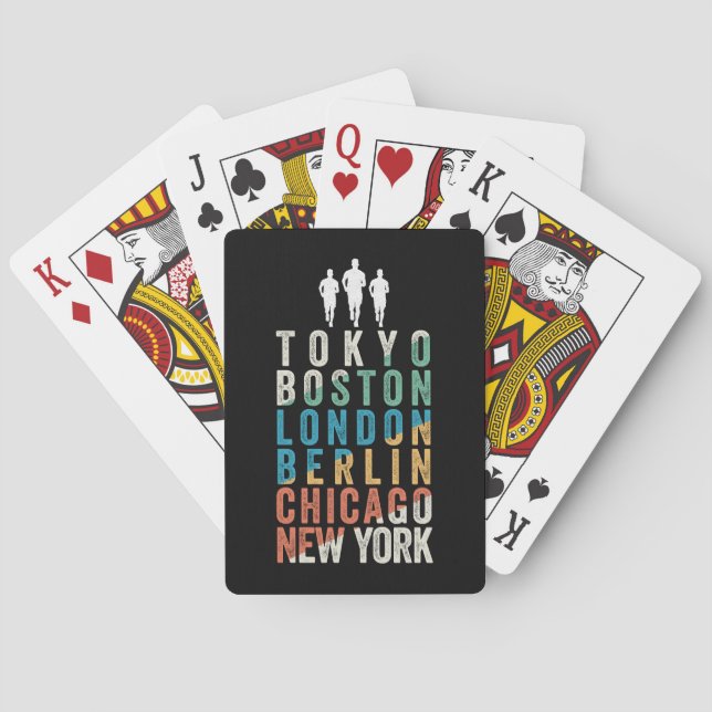 World Major Marathon Cities Casinokort (Baksidan)