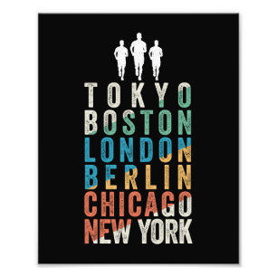 World Major Marathon Cities Fototryck