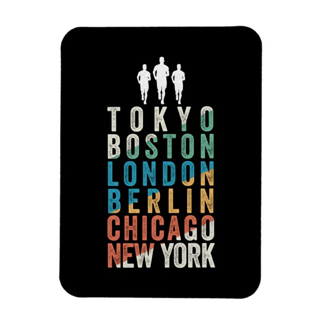 World Major Marathon Cities Magnet (Vertikal)
