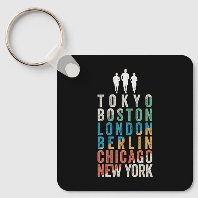 World Major Marathon Cities Nyckelring (Framsida)