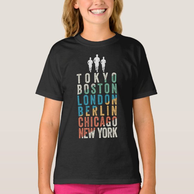 World Major Marathon Cities T Shirt (Framsida)