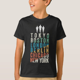 World Major Marathon Cities T Shirt