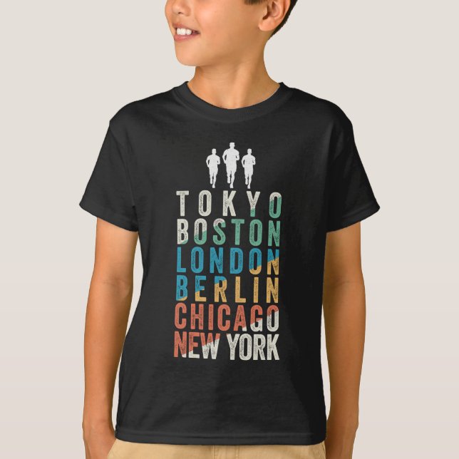 World Major Marathon Cities T Shirt (Framsida)