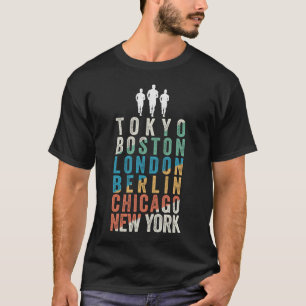 World Major Marathon Cities T Shirt