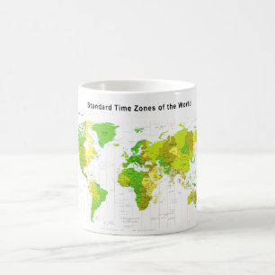 World Map 2013, standardtidszoner Kaffemugg