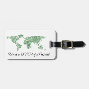 World Map Adress Vilken en underbar World MintWhit Bagagebricka