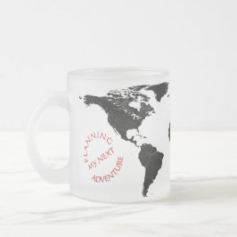 World Map Adventure – Personalized Frostad Glasmugg