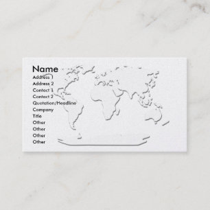World Map Affärskort Guld Visitkort