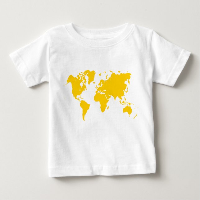 World Map - Amber T-shirt (Framsida)