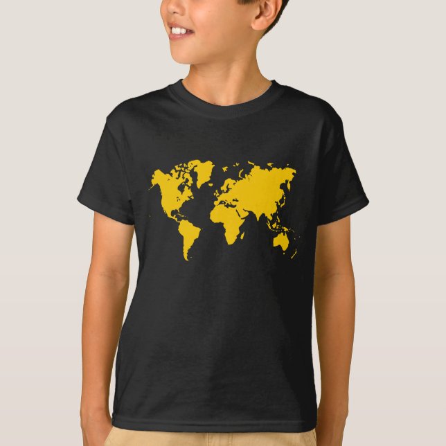 World Map - Amber T-shirt (Framsida)