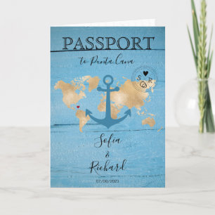World Map Anchor för pass-matchning för destinatio Inbjudan