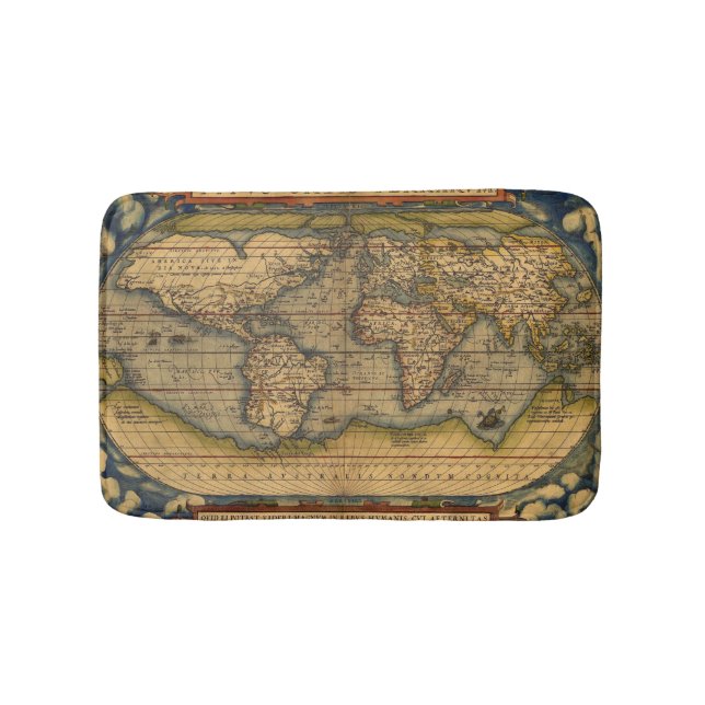 World Map Antique Ortelius Europe Travel Badrumsmatta (Framsidan)