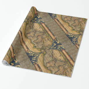 World Map Antique Ortelius Europe Travel Presentpapper