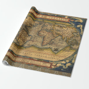 World Map Antique Ortelius Europe Travel Presentpapper