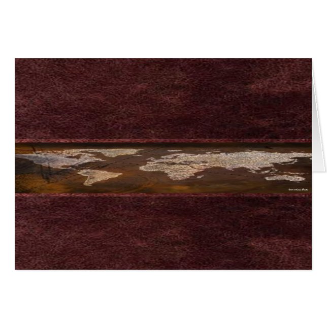 World Map Card Hälsningskort (Framsidan Horizontal)