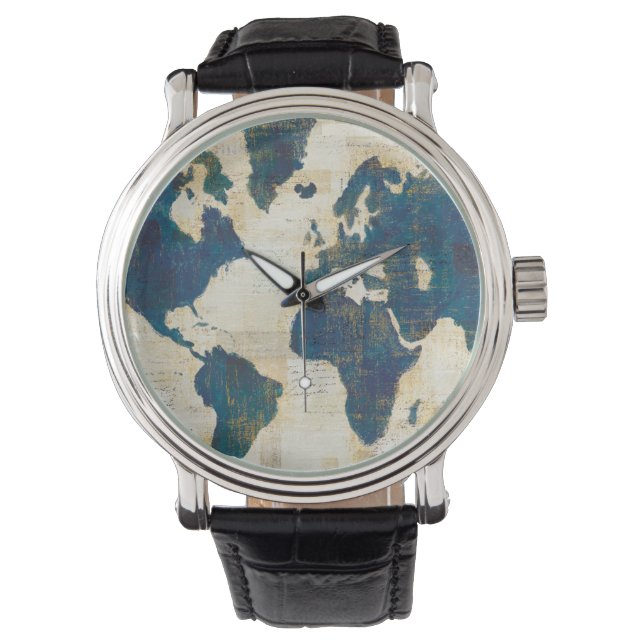 World Map Collage Armbandsur (Framsida)