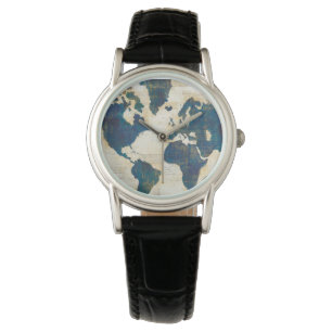 World Map Collage Armbandsur