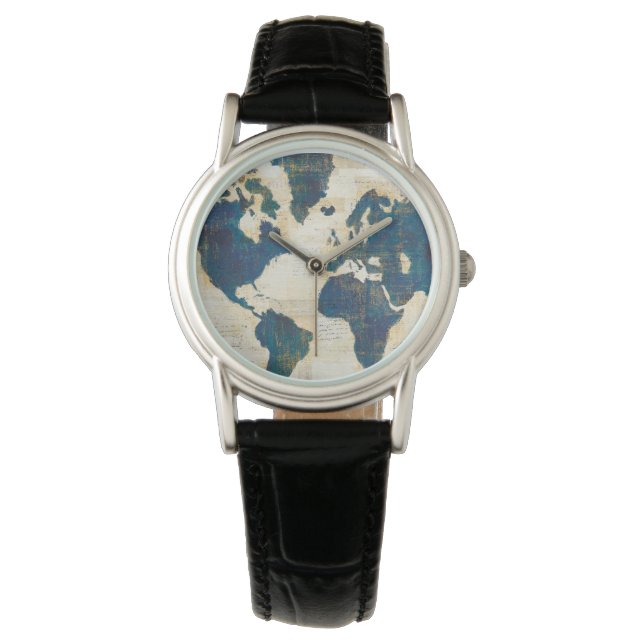World Map Collage Armbandsur (Framsida)