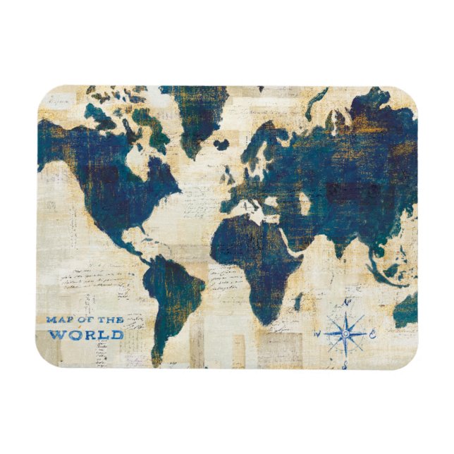 World Map Collage Magnet (Horisontell)
