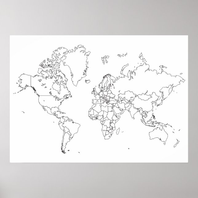 World Map Disline Poster (Framsidan)