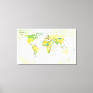 World Map Globe Land Atlas Canvastryck