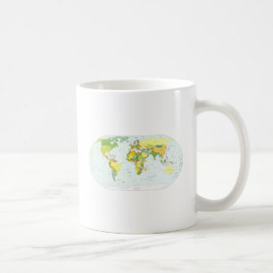 World Map Globe Land Atlas Kaffemugg