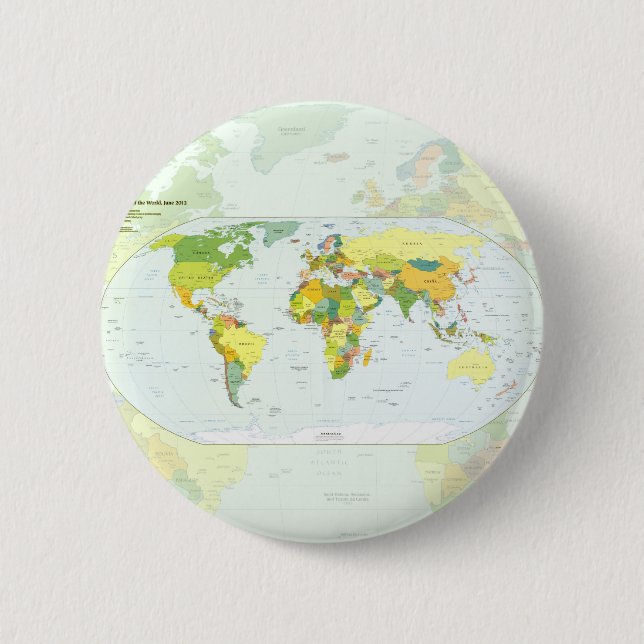 World Map Globe Land Atlas Knapp (Framsida)