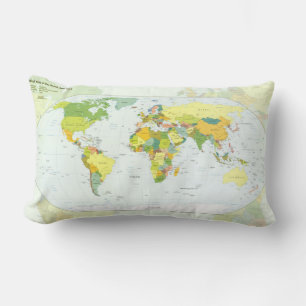 World Map Globe Land Atlas Lumbarkudde