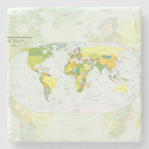 World Map Globe Land Atlas Stenunderlägg