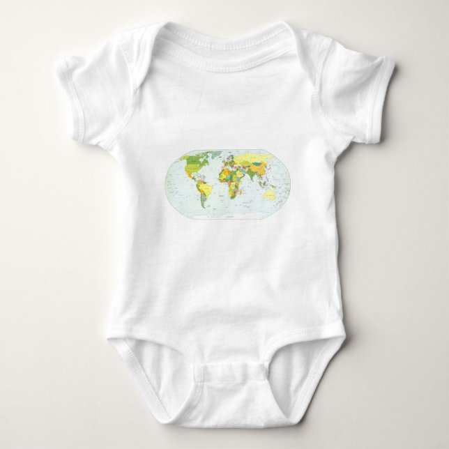 World Map Globe Land Atlas Tee (Framsida)