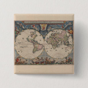 World Map Globe Travel Antique Knapp