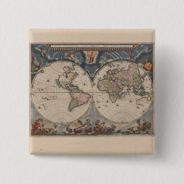World Map Globe Travel Antique Knapp (Framsida)
