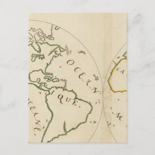 World Map in 4 Parts Vykort