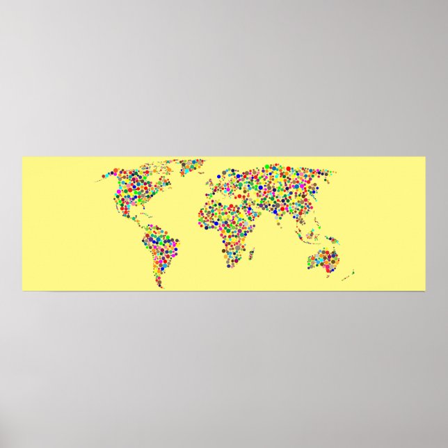 World Map in Fog Filter Poster (Framsidan)