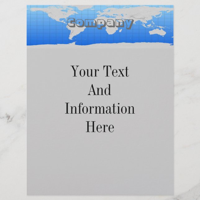 World Map Letterhead (Framsida)